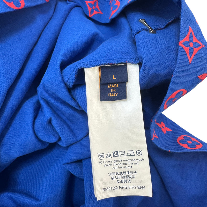Men's Monogram Gradient T-Shirt Blue Size L
