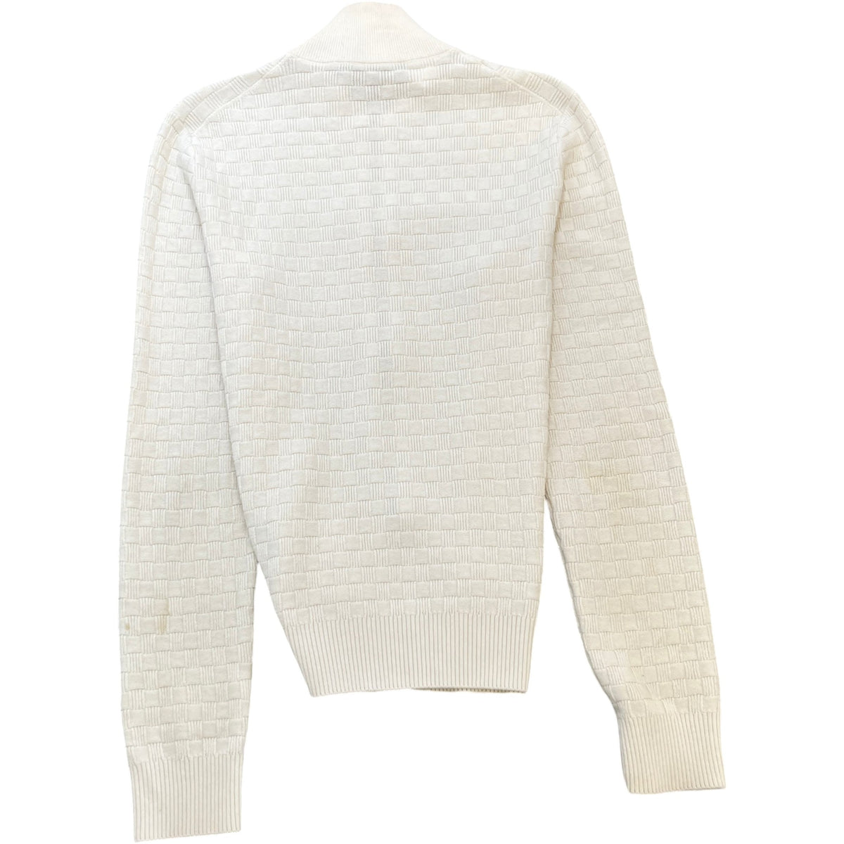 Men's Damier Zip Up Track Jacket Cream Size XS - Photo 2