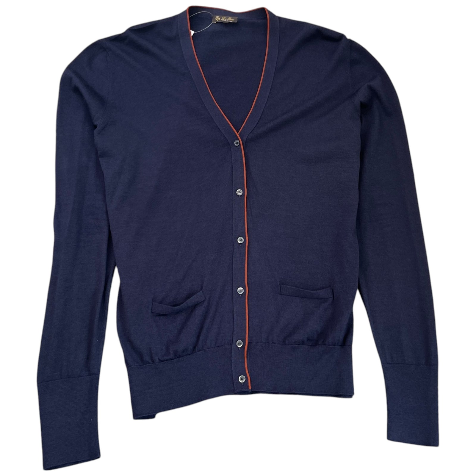 Men's V Neck Cardigan Navy Size IT 52 / UK XL - Photo 1