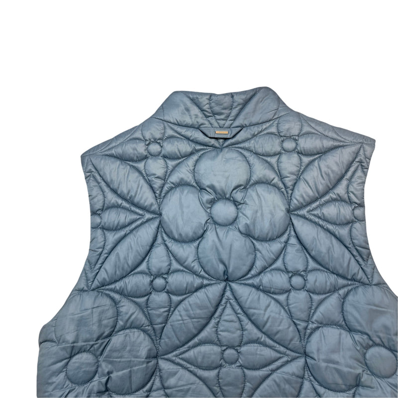 Men's LVSE Monogram Flower Gilet Blue Size XXL