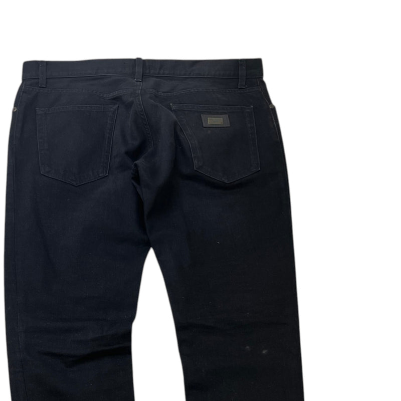 Men's Plaque Logo Jeans Black Size IT 50 / UK 34