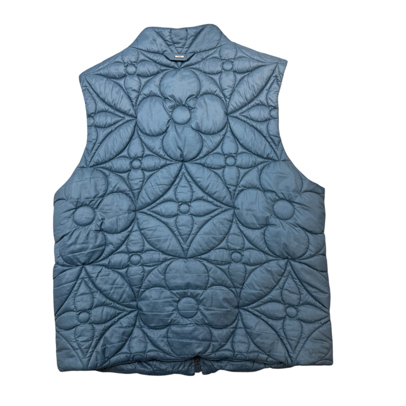 Men's LVSE Monogram Flower Gilet Blue Size XXL