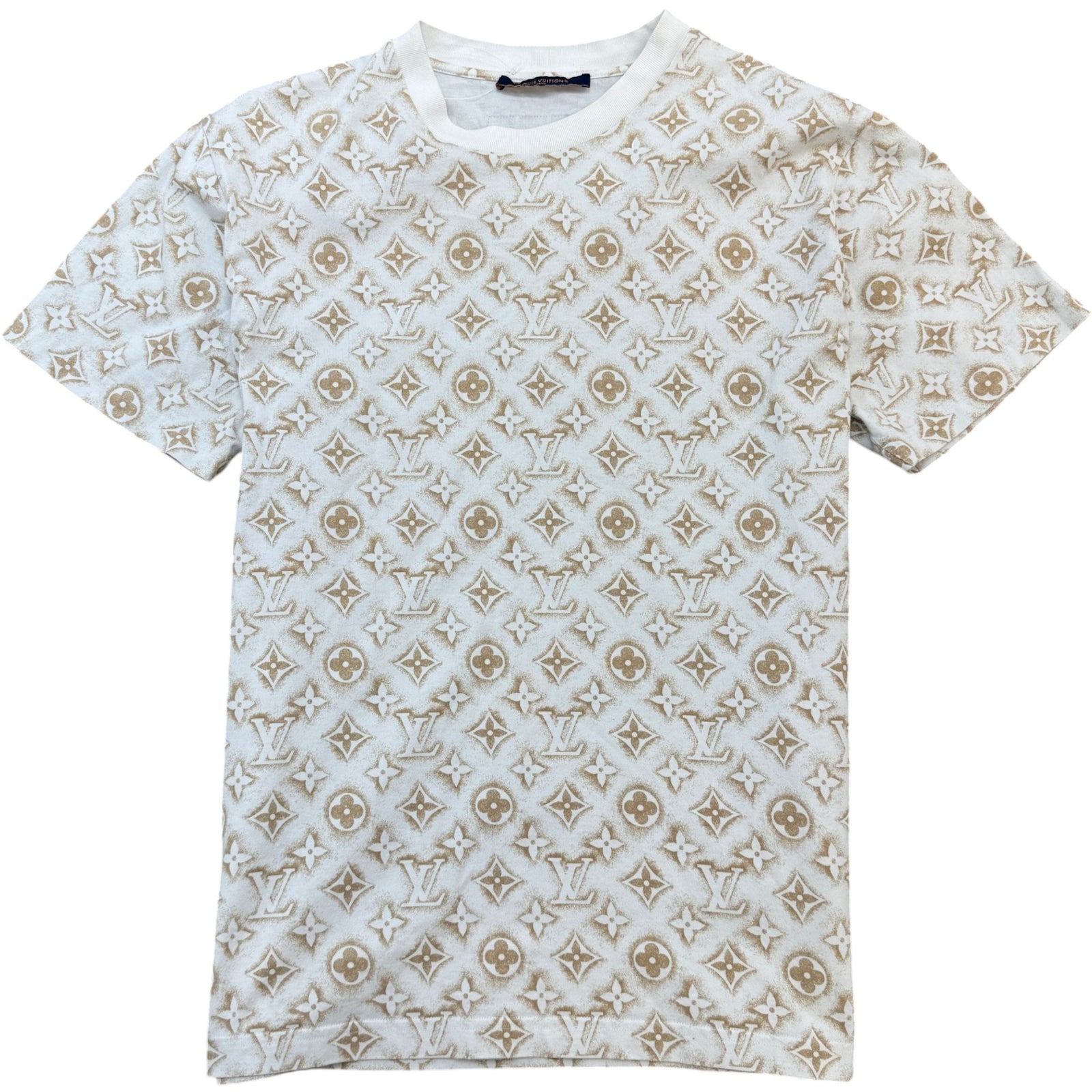 Men's All Over Monogram T-Shirt White Size M - Photo 1