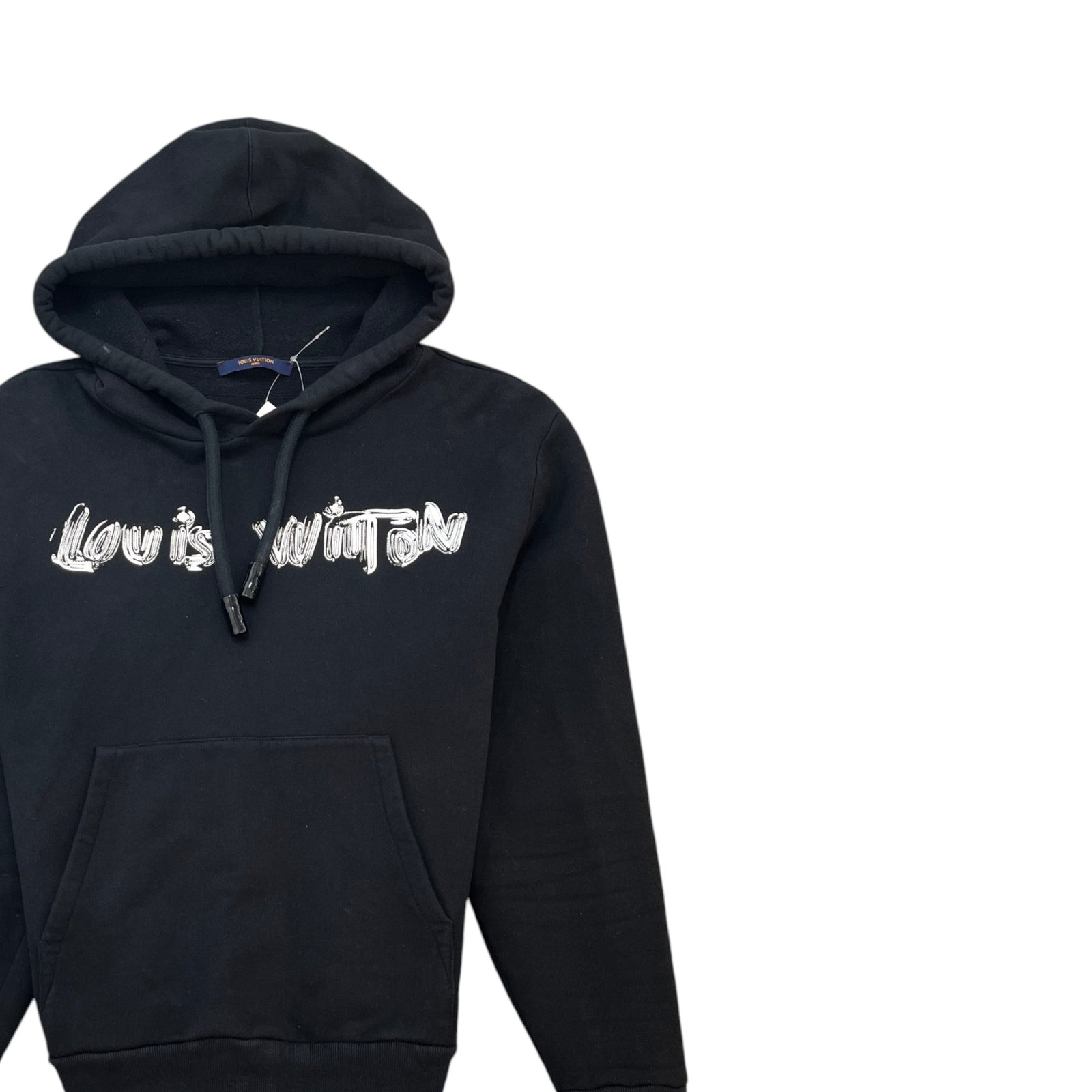 Men's Graphic Logo Hoodie Black Size S - Photo 3