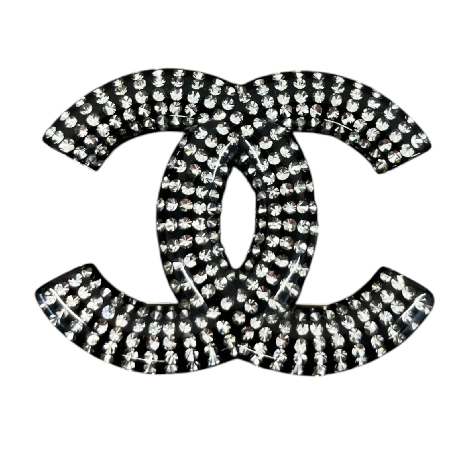 Women's Cc Logo Brooch Black - Photo 1