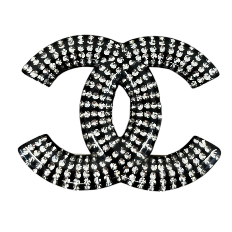 Women's Cc Logo Brooch Black