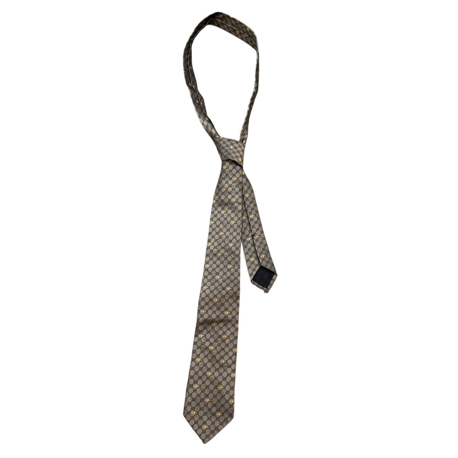 Men's GG Jacquard Tie Beige - Photo 1