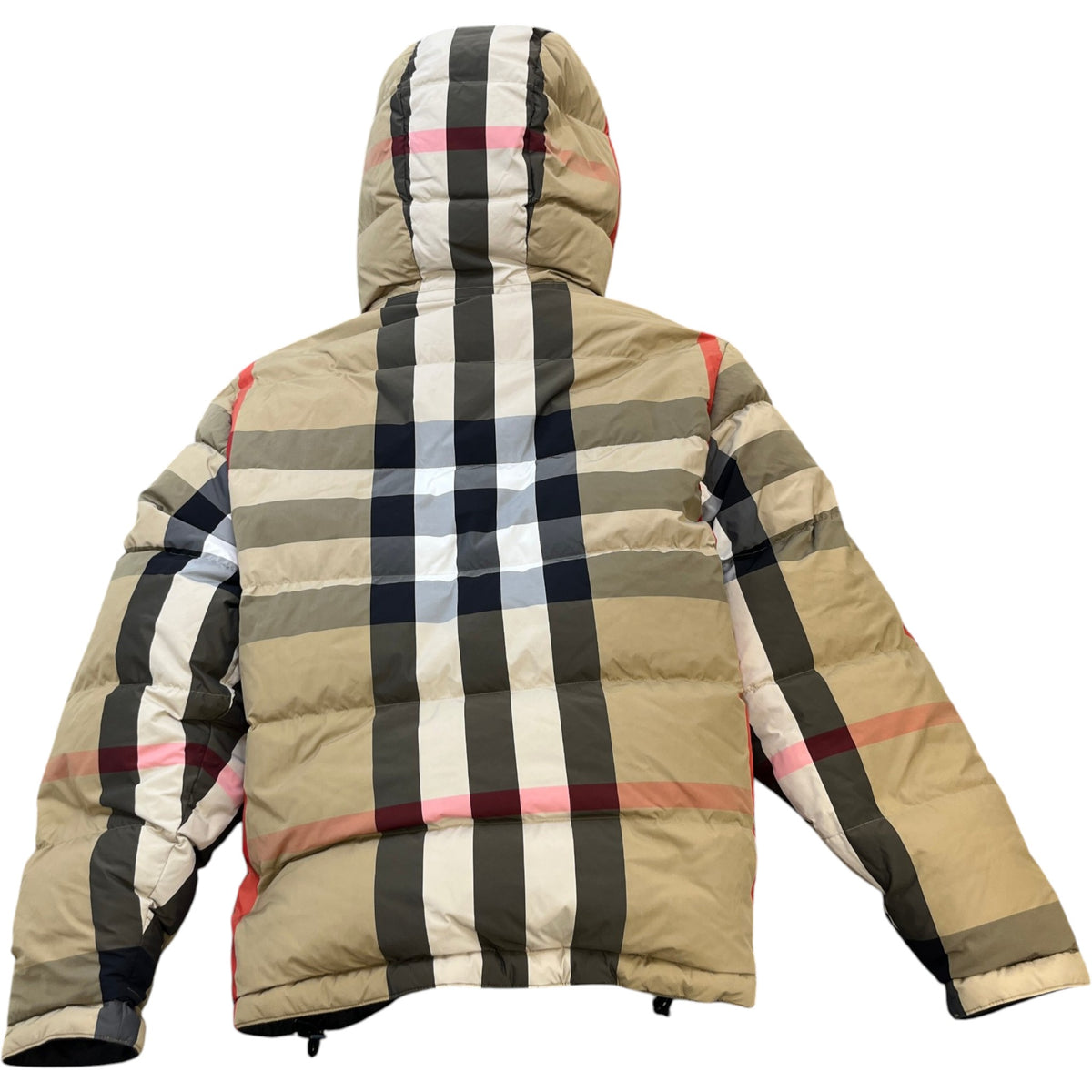 Men's Reversible Check Down Jacket Beige Size XL - Photo 5