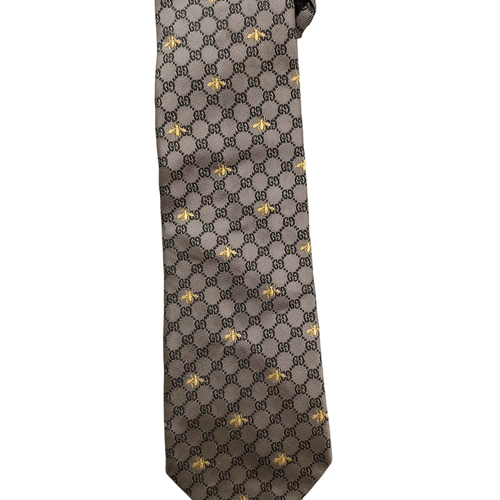 Men's GG Jacquard Tie Beige - Photo 4