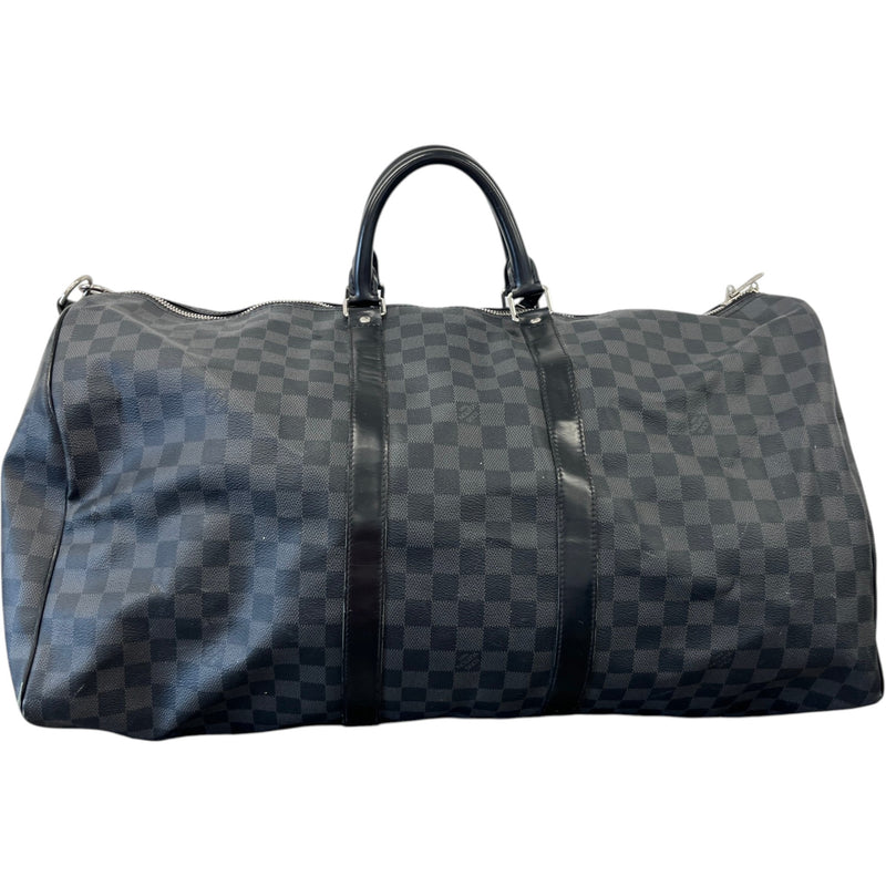 Men's Damier Graphite Keepall Bandoulière 55 Bag Black