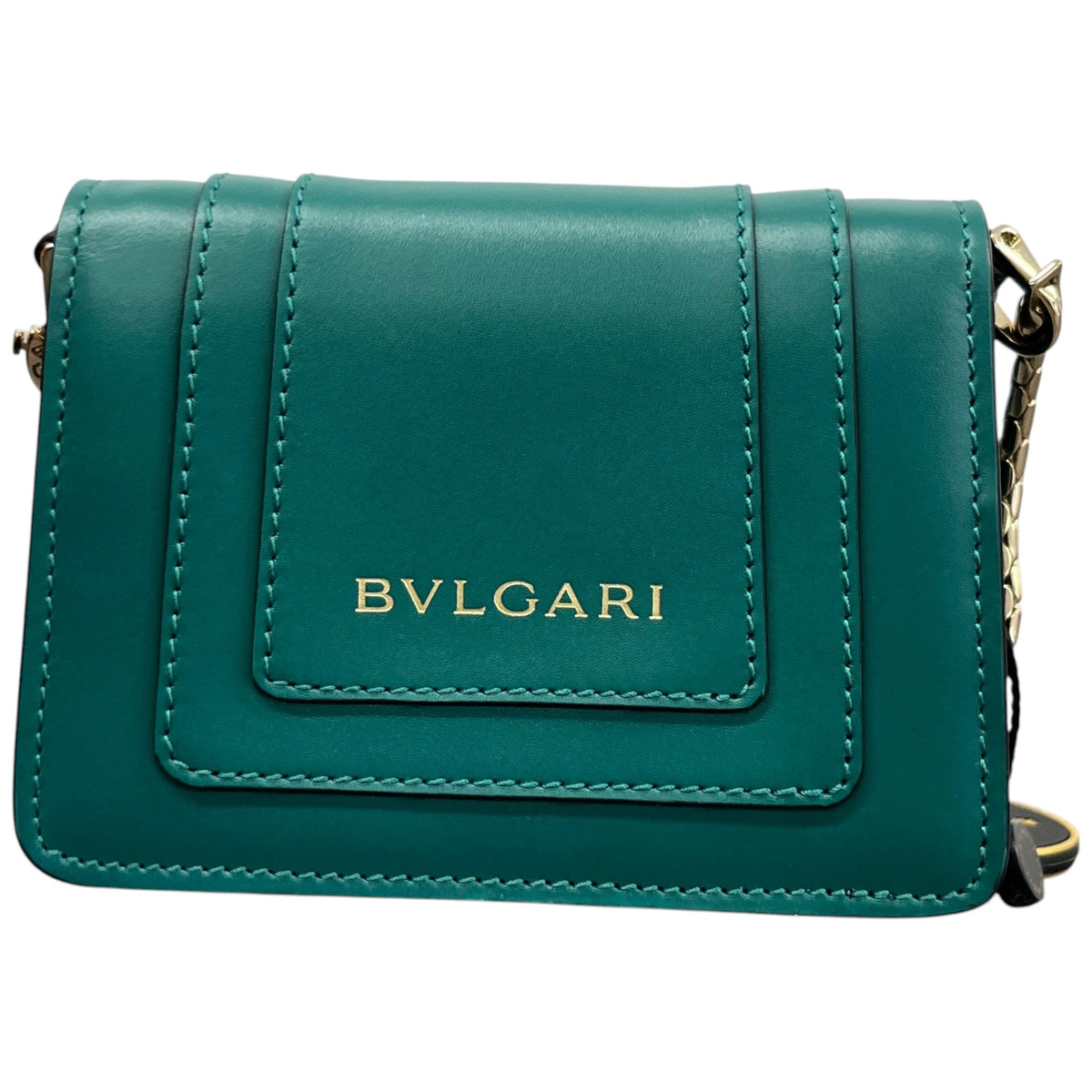 Women's Serpenti Forever Chain Pochette Purse Green - Photo 2