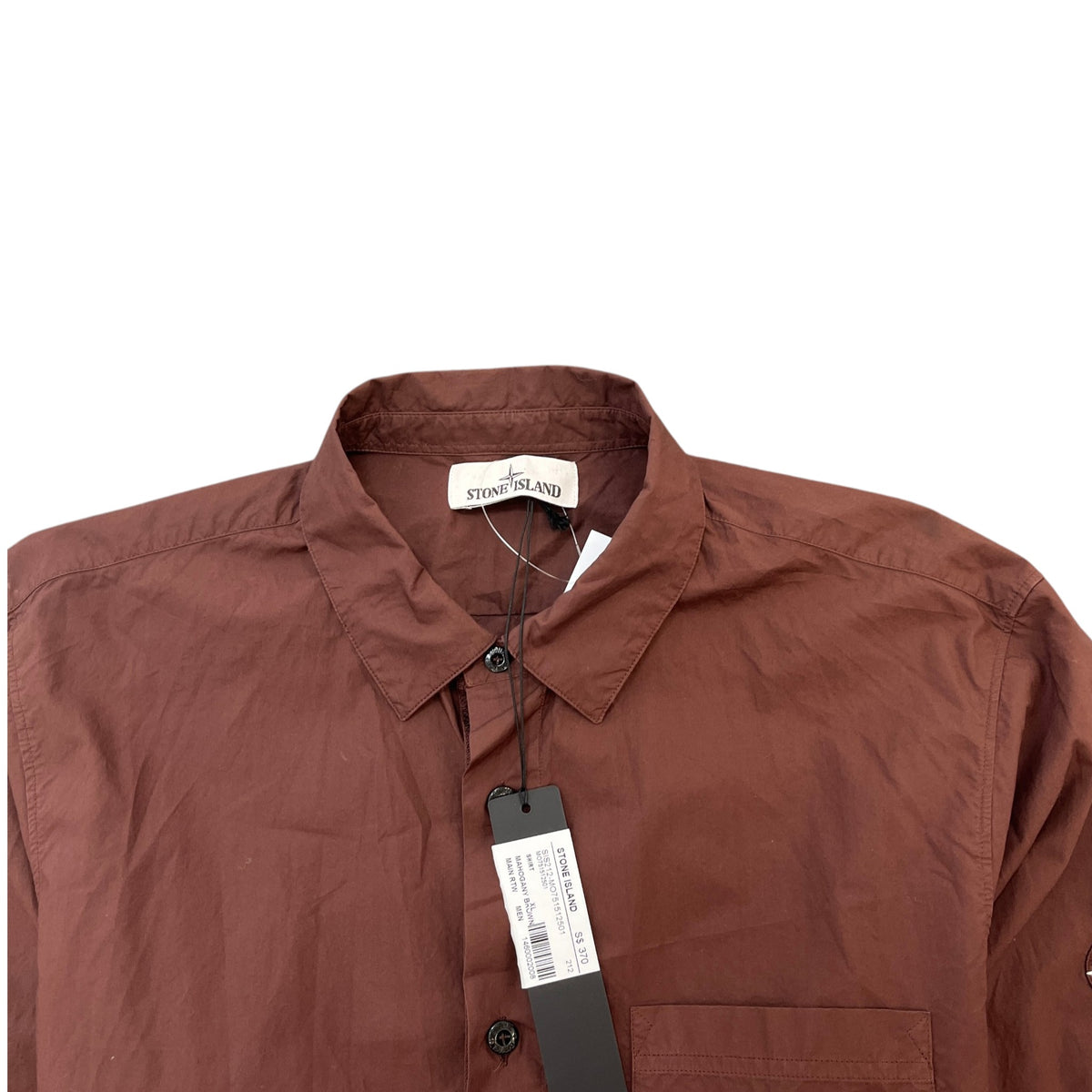 Men's Compass Logo Long Sleeve Shirt Burgundy Size XL - Photo 5