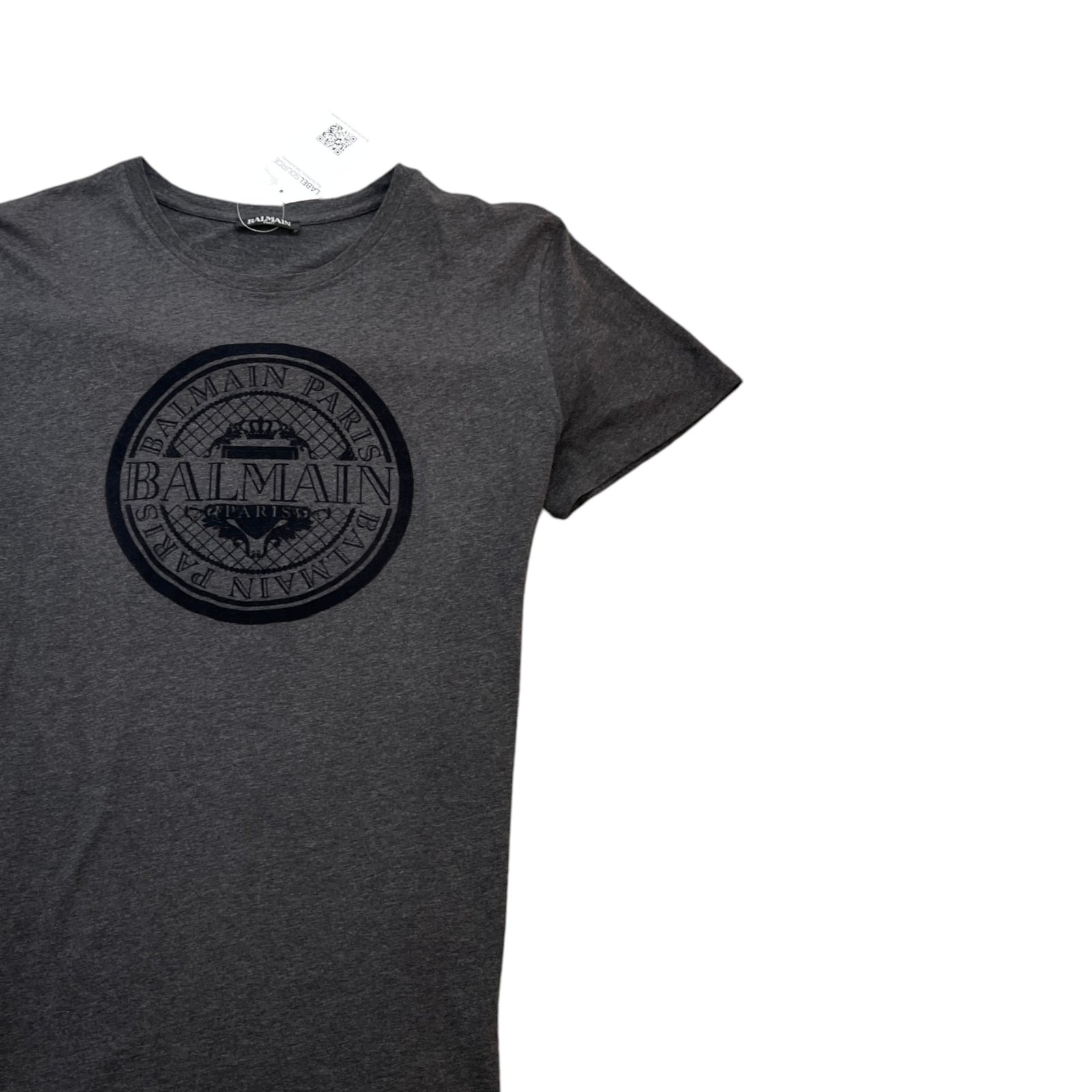 Men's Logo Print T-Shirt Charcoal Size L - Photo 3