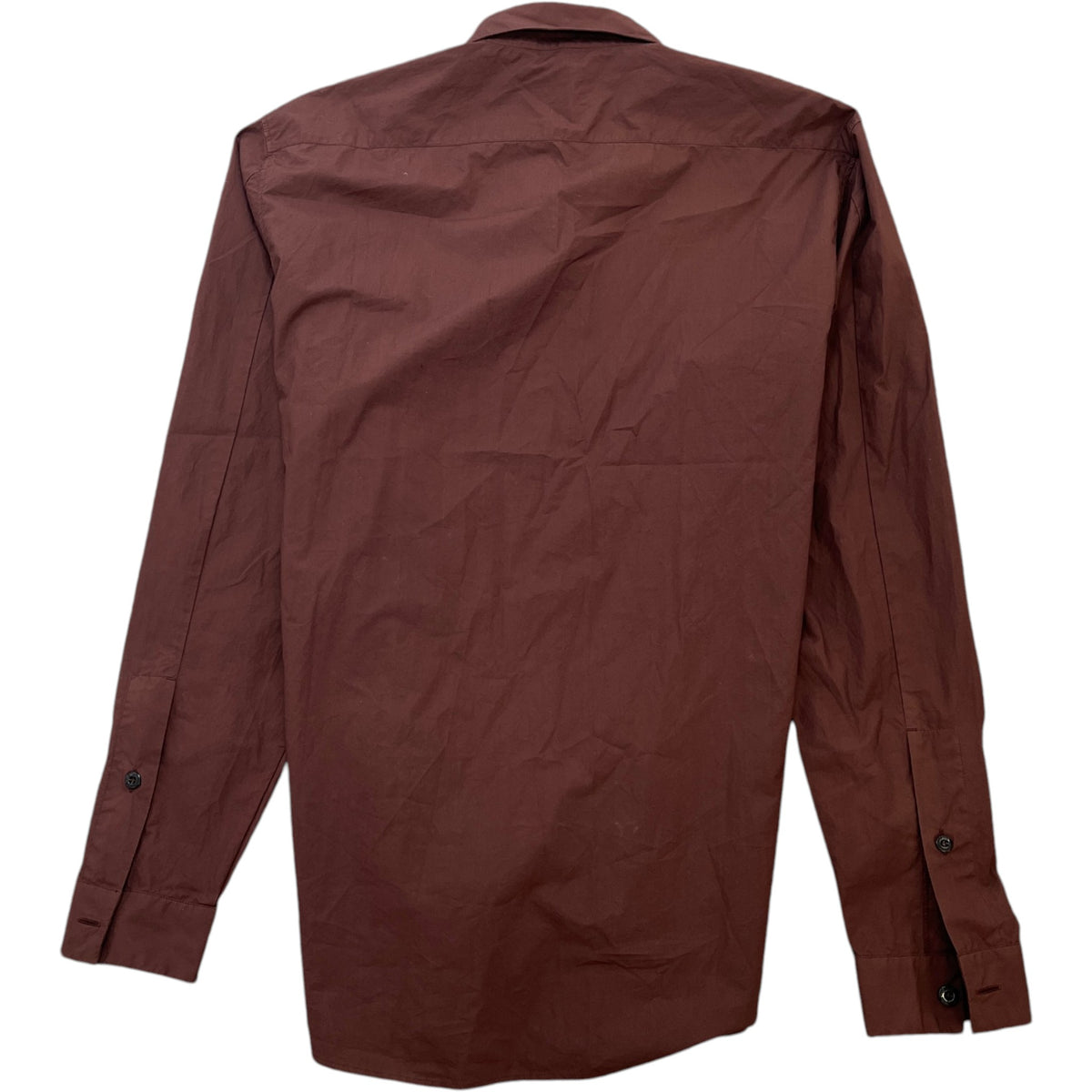 Men's Compass Logo Long Sleeve Shirt Burgundy Size XL - Photo 2