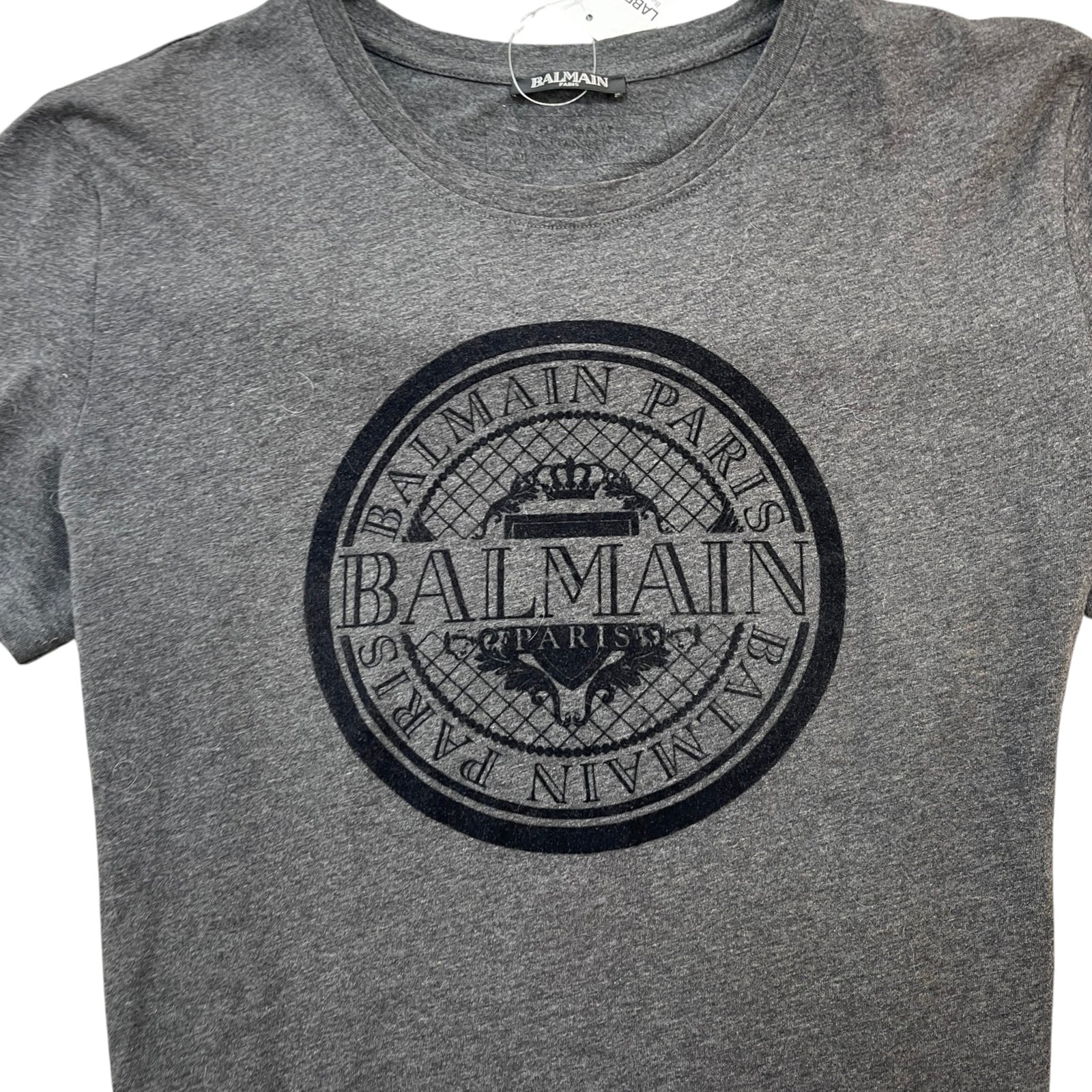 Men's Logo Print T-Shirt Charcoal Size L - Photo 5
