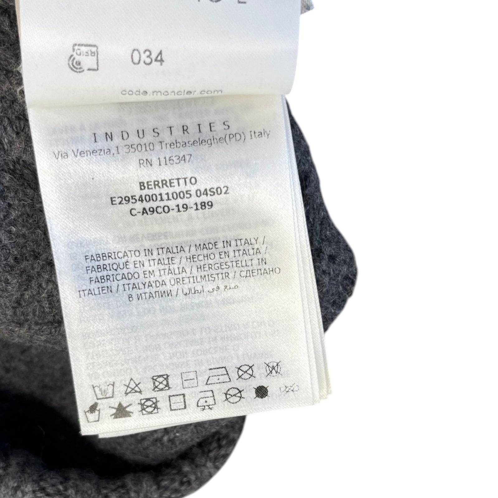 Men's Berretto Beanie Hat Grey - Photo 8
