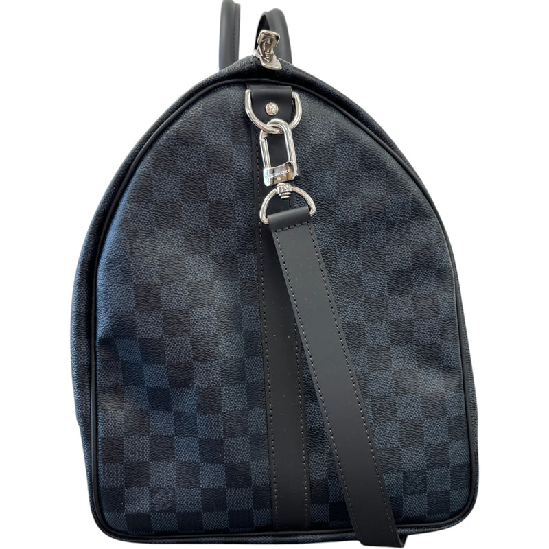 Men's Damier Colbalt Keepall 55 Bag Navy