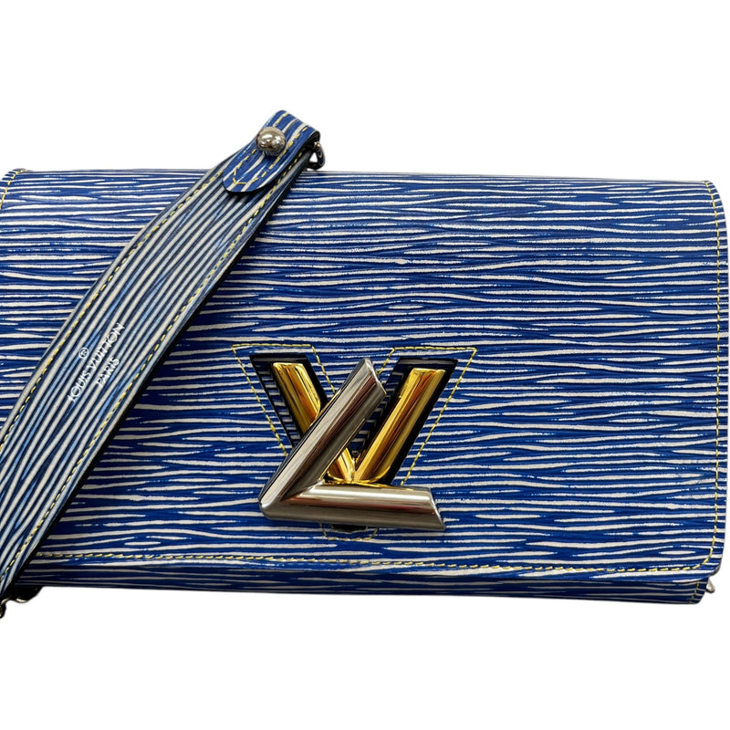 Women's Epi Twist Wallet On Chain Bag Blue