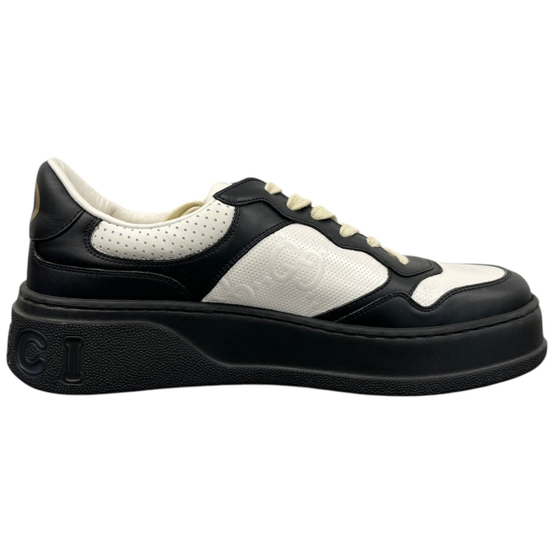 Men's Embossed GG Logo Low Trainers Black Size UK 8 / EU 42