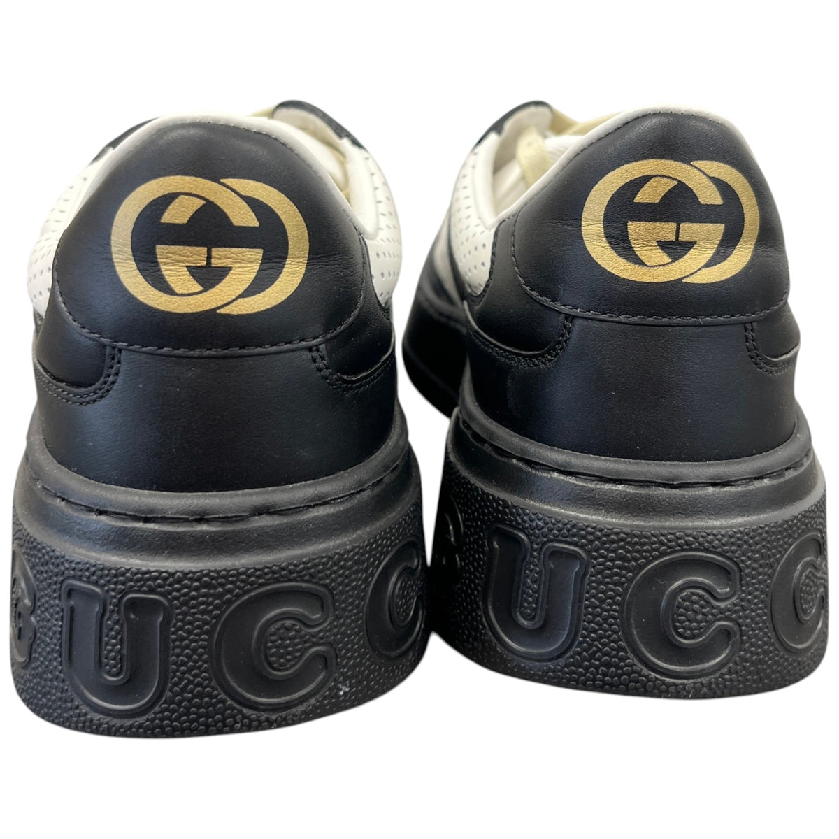 Men's Embossed GG Logo Low Trainers Black Size UK 8 / EU 42 - Photo 7