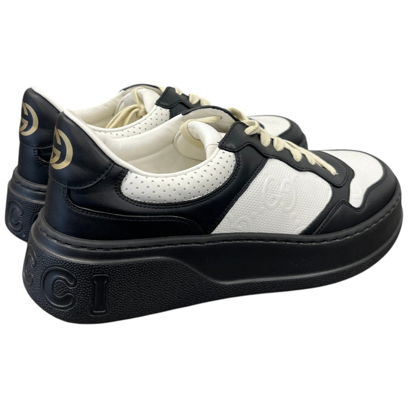Men's Embossed GG Logo Low Trainers Black Size UK 8 / EU 42