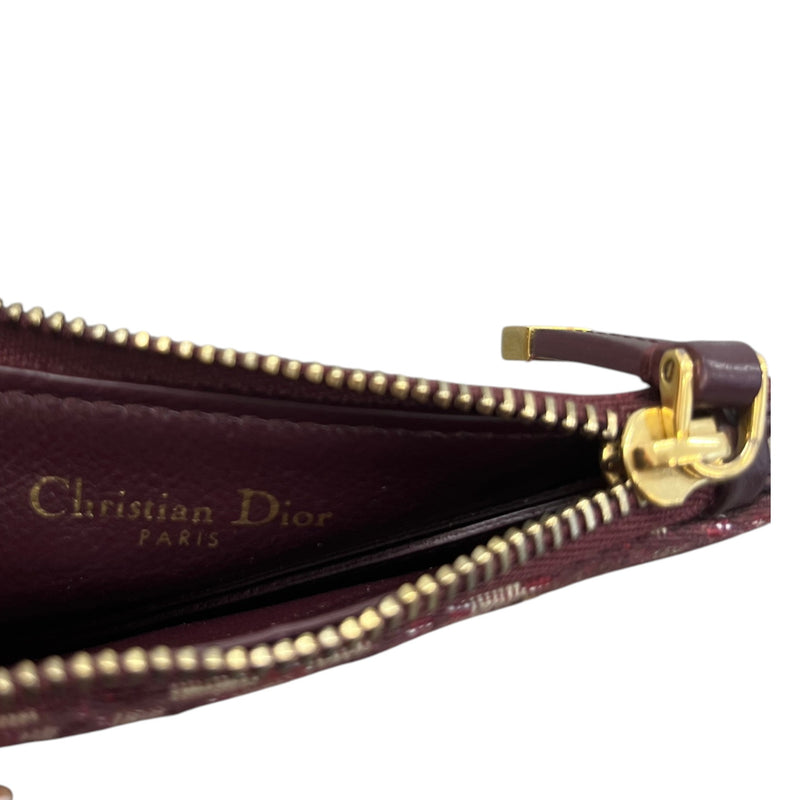 Women's Mini Oblique Saddle Keyring Burgundy