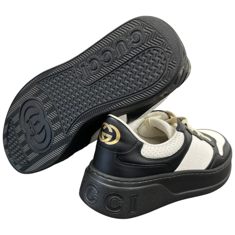 Men's Embossed GG Logo Low Trainers Black Size UK 8 / EU 42
