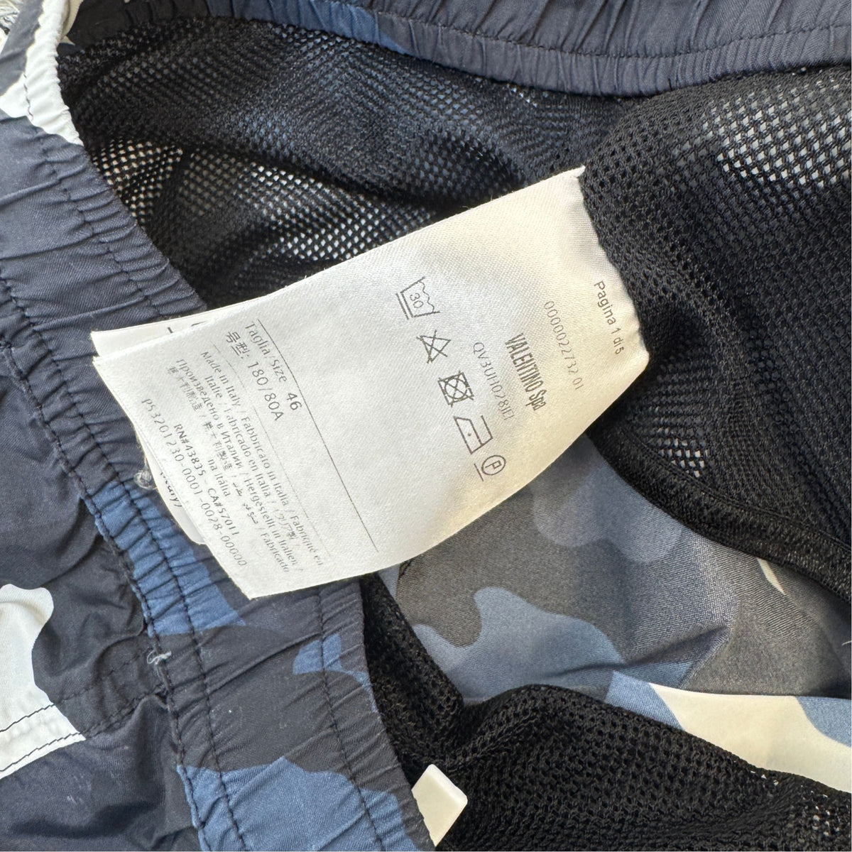 Men's Camouflage Swim Shorts Navy Size S / W30 - Photo 7