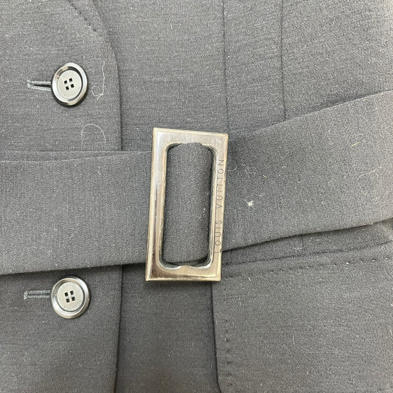 Women's Monogram Lining Belted Blazer Suit Black Size 36