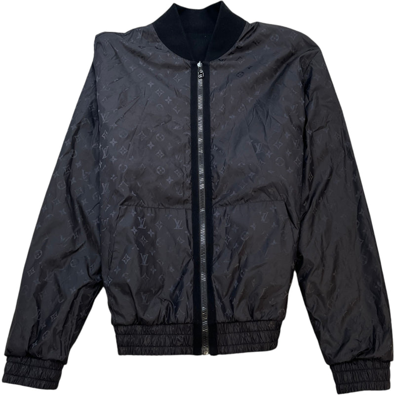 Men's Monogram Reversible Bomber Jacket Black Size M