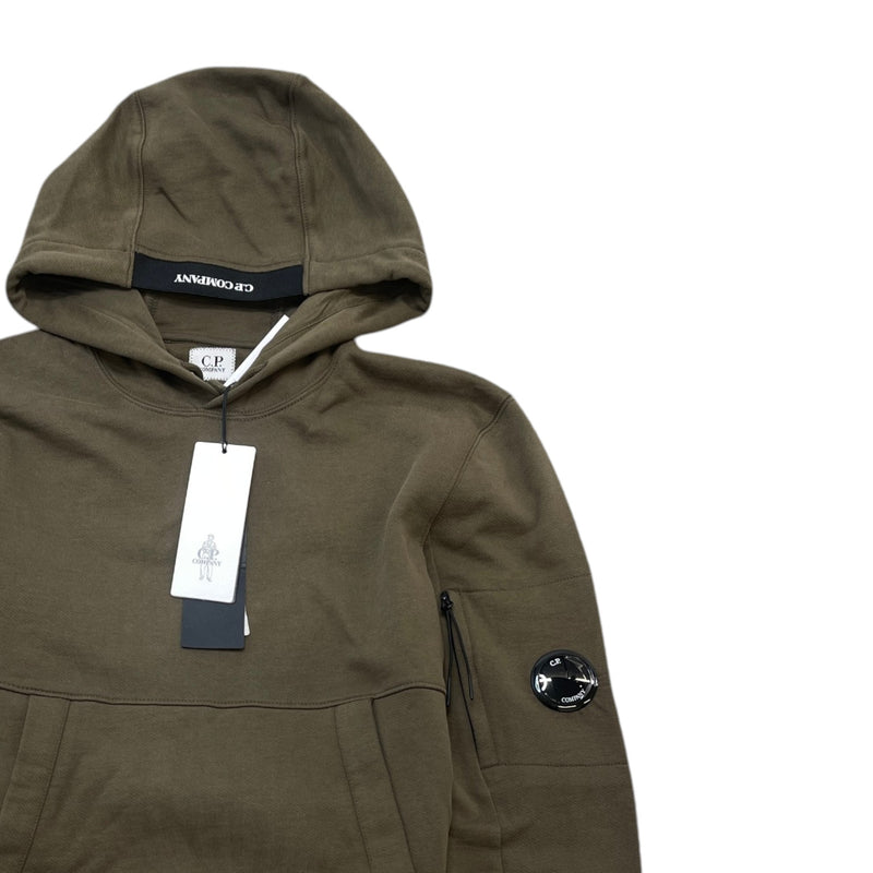 Men's Lens Logo Hoodie Khaki Size XS