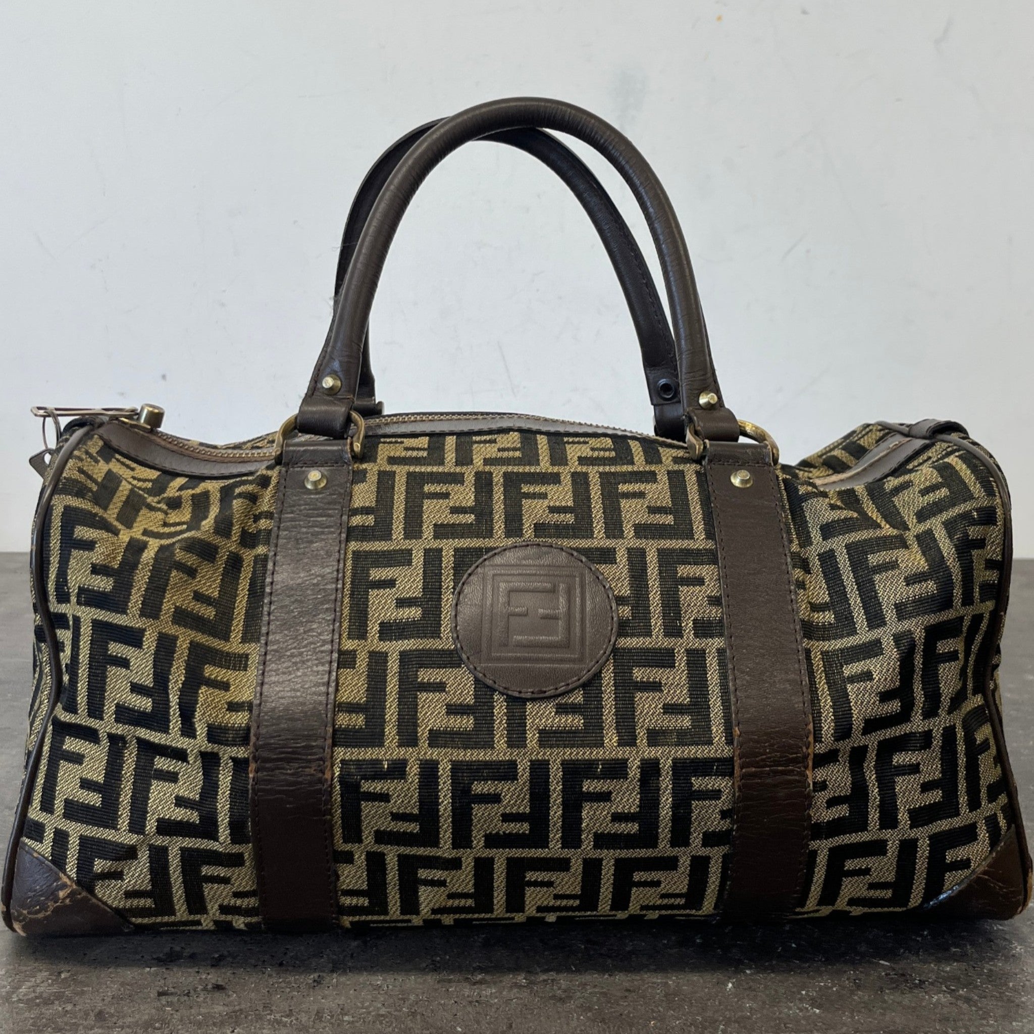 Fendi FFロゴ ボストンバッグ Women's Vintage Ff Zucca Boston Bag Brown – Label Source