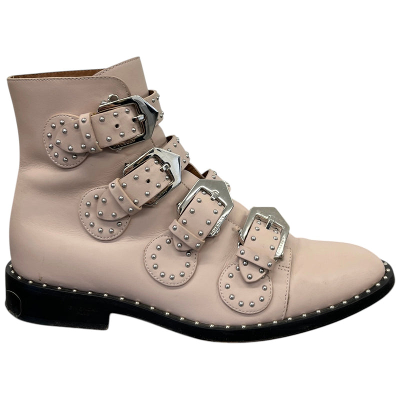 Women's Studded Buckled Ankle Boots Nude Size UK 6 / EU 39