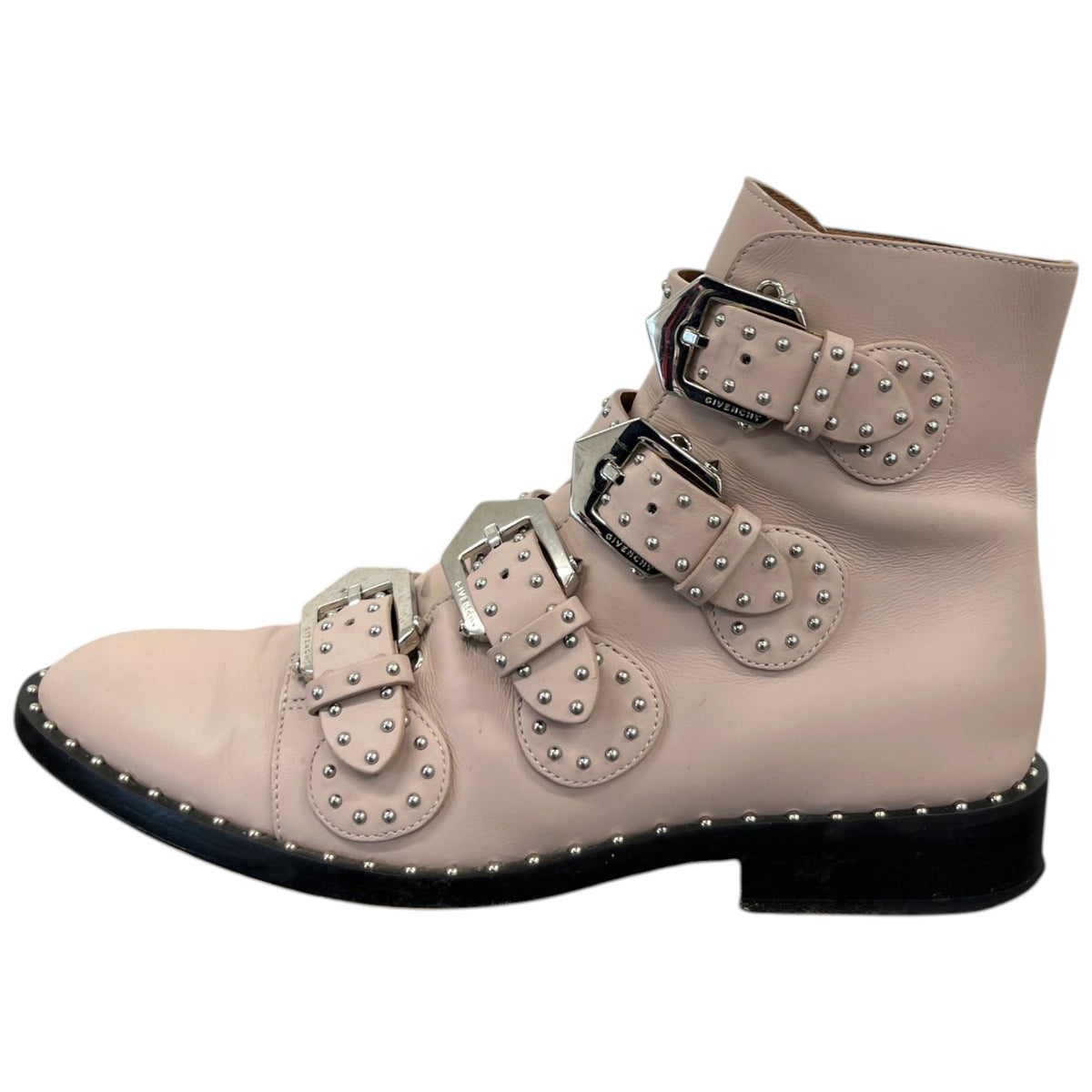 Women's Studded Buckled Ankle Boots Nude Size UK 6 / EU 39 - Photo 5