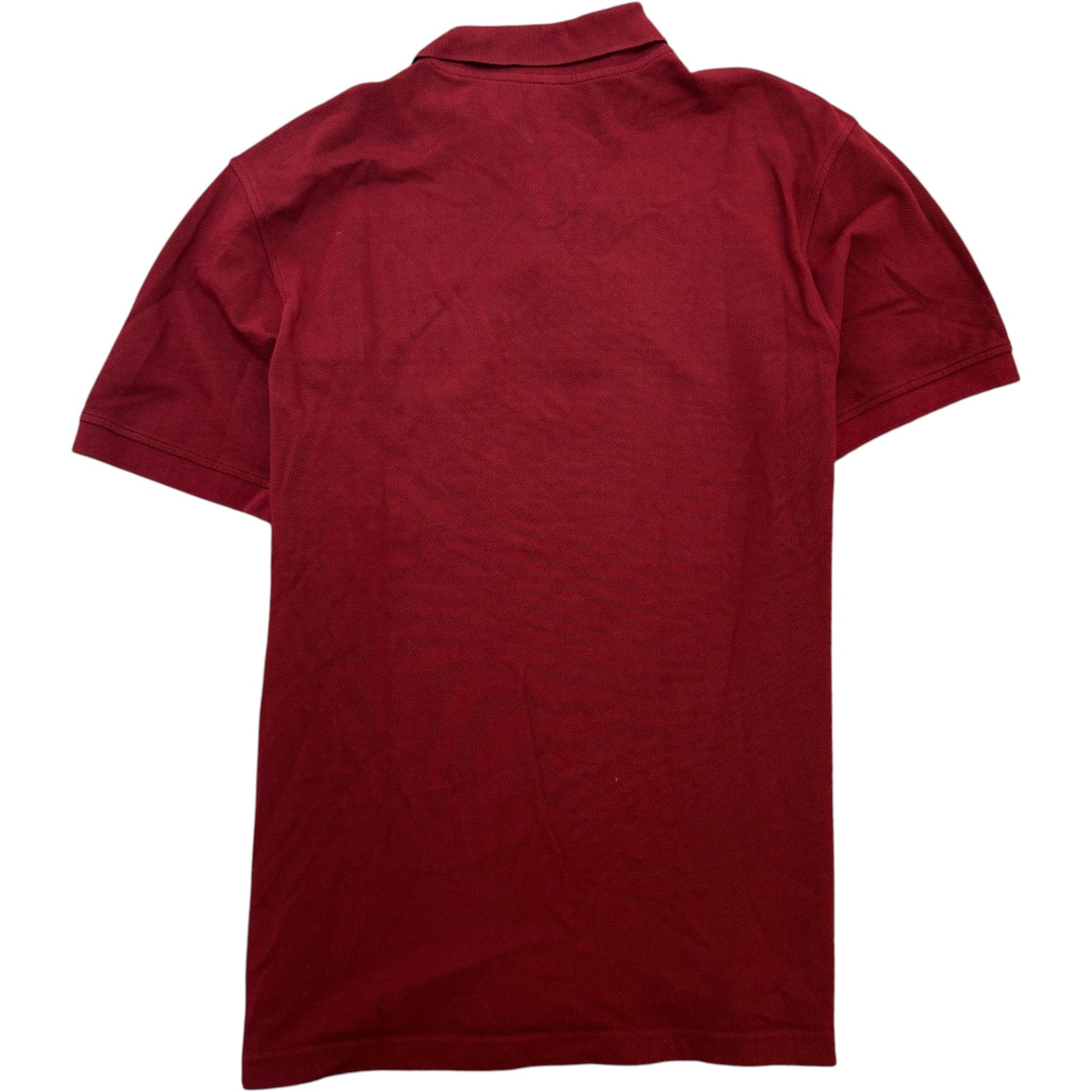 Men's Embroidered Logo Polo Shirt Burgundy Size M - Photo 2