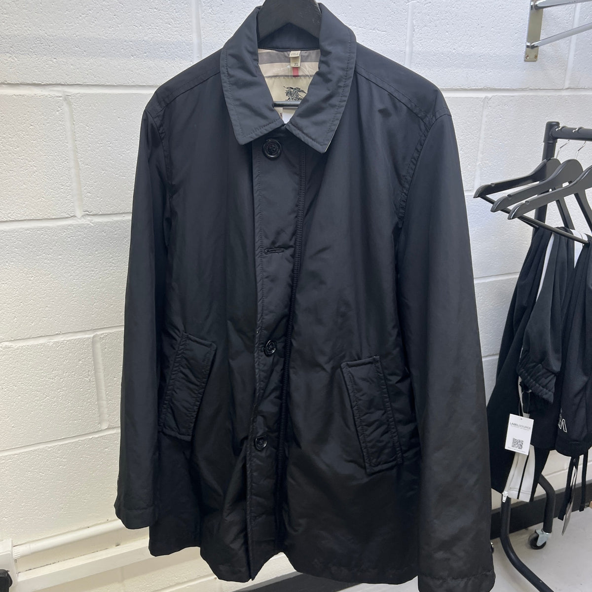 Men's Button Down Down Jacket Black Size XL - Photo 7