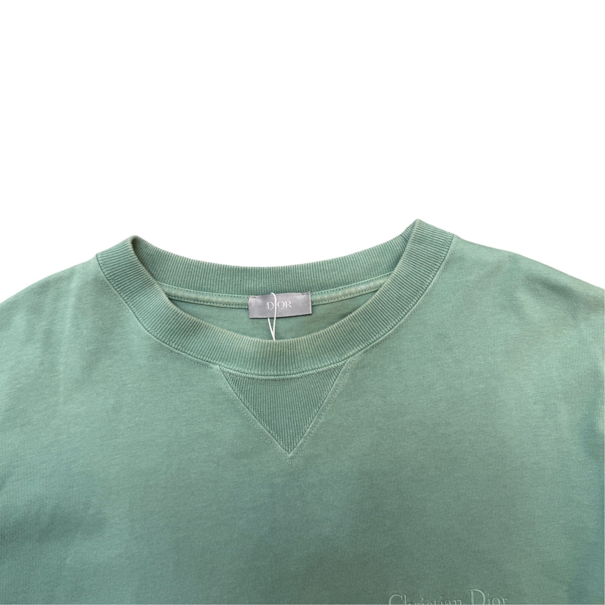 Men's Embroidered Logo T-Shirt Green Size M - Photo 4