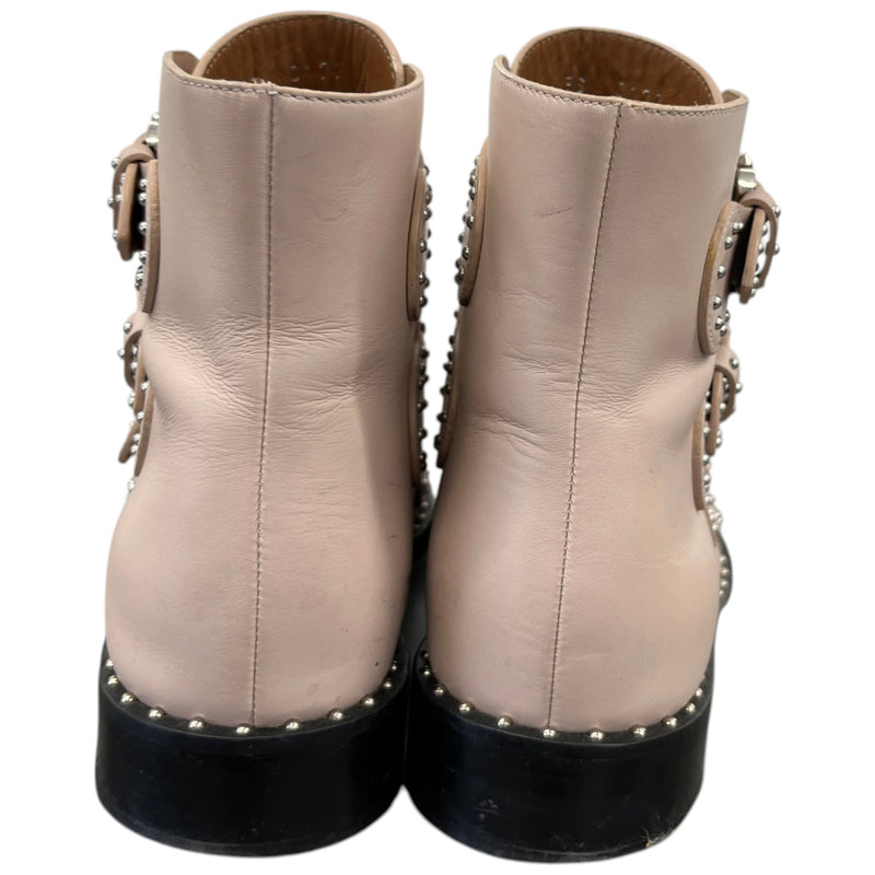 Women's Studded Buckled Ankle Boots Nude Size UK 6 / EU 39