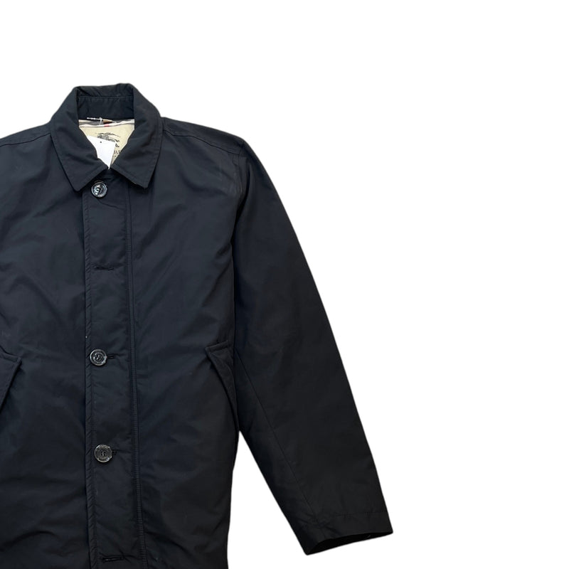 Men's Button Down Down Jacket Black Size XL