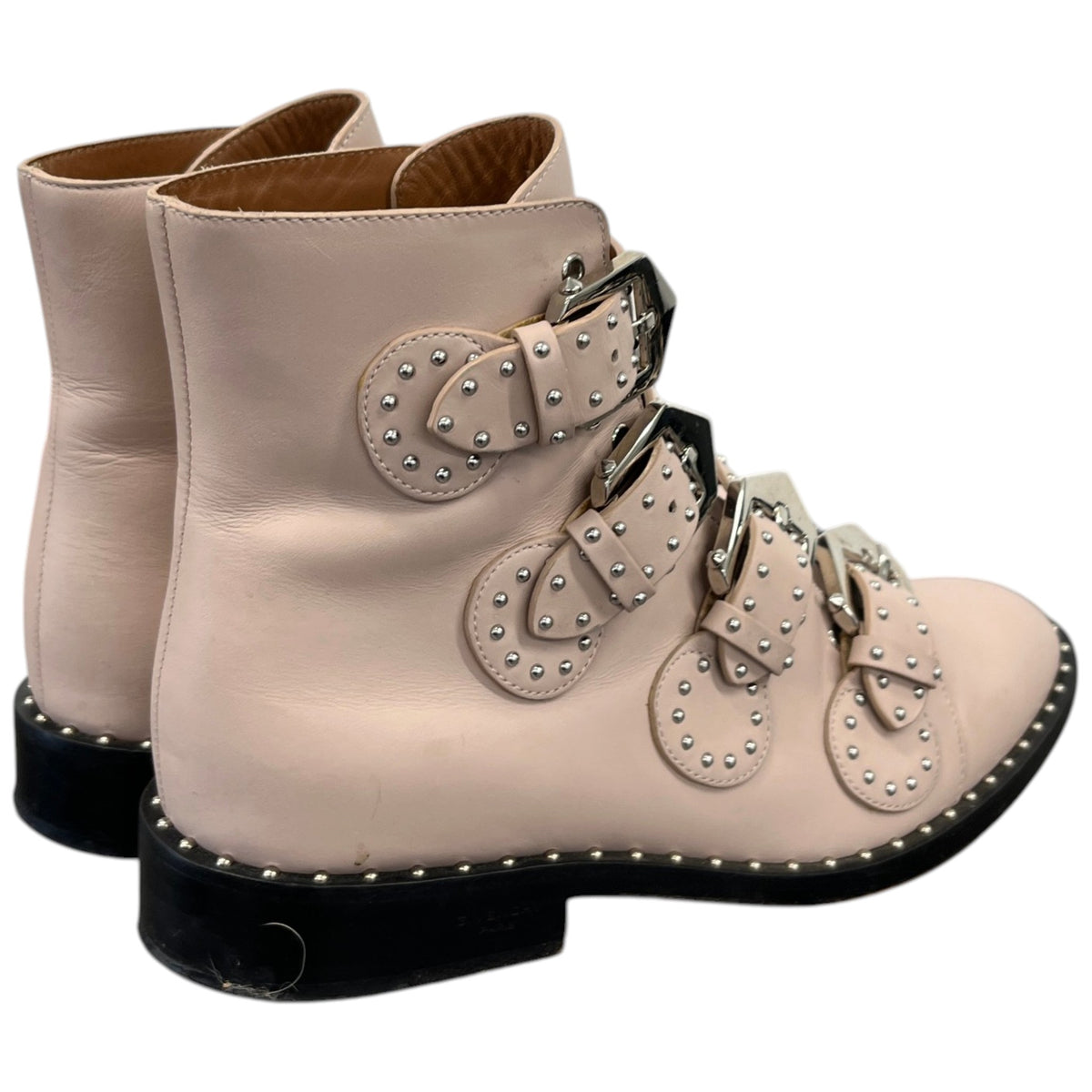 Women's Studded Buckled Ankle Boots Nude Size UK 6 / EU 39 - Photo 8