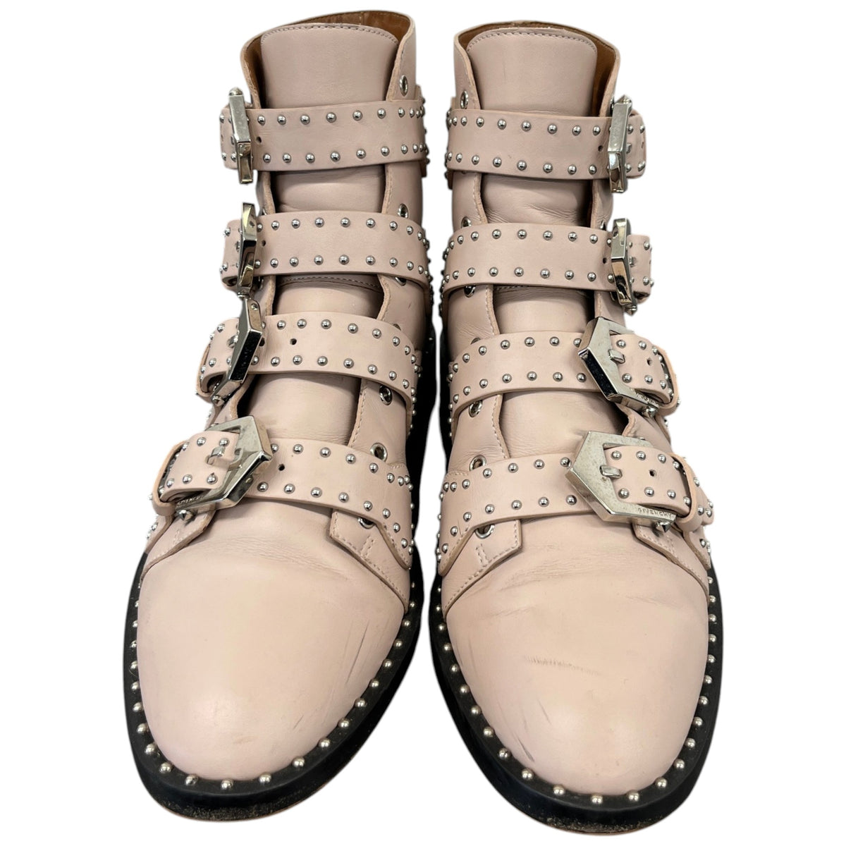 Women's Studded Buckled Ankle Boots Nude Size UK 6 / EU 39 - Photo 6