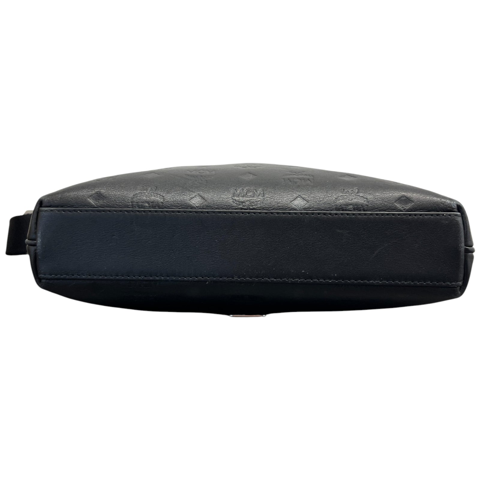 Men's Monogram Logo Messenger Bag Black - Photo 10