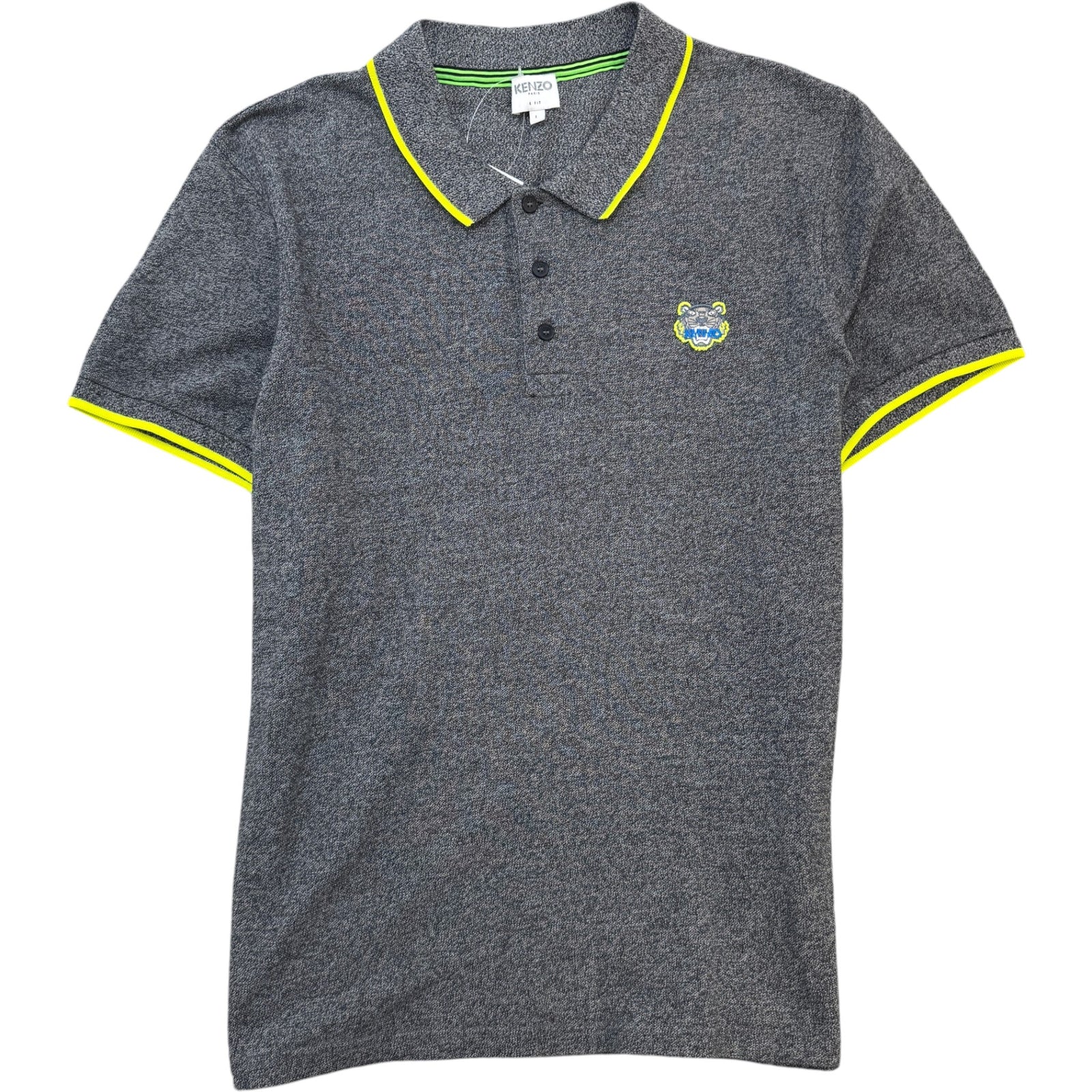 Men's Embroidered Logo Polo Shirt Grey Size L - Photo 1