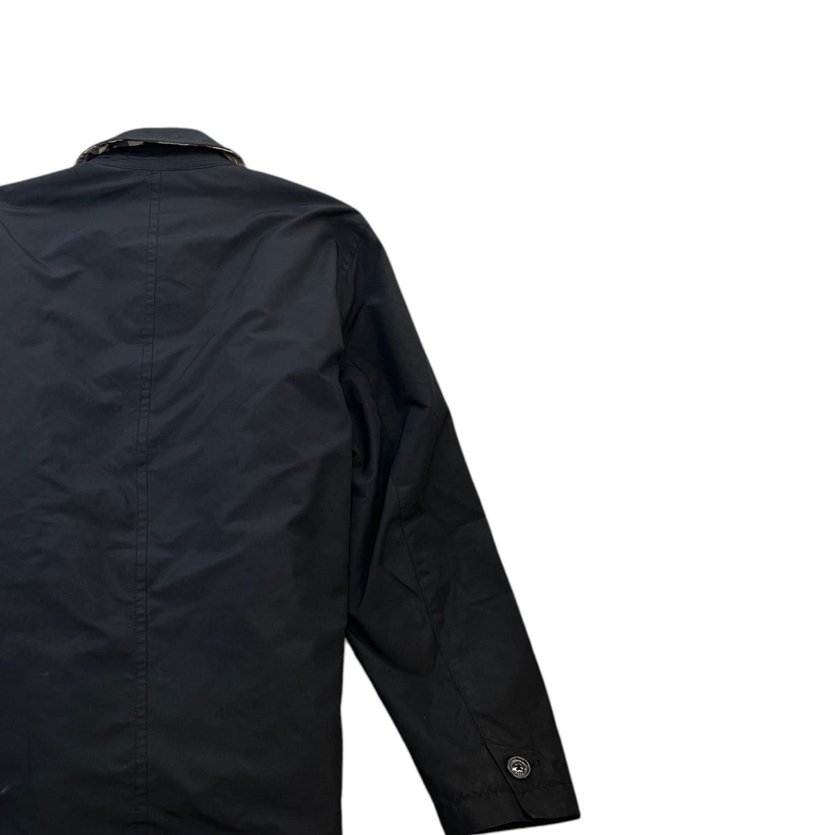 Men's Button Down Down Jacket Black Size XL - Photo 4
