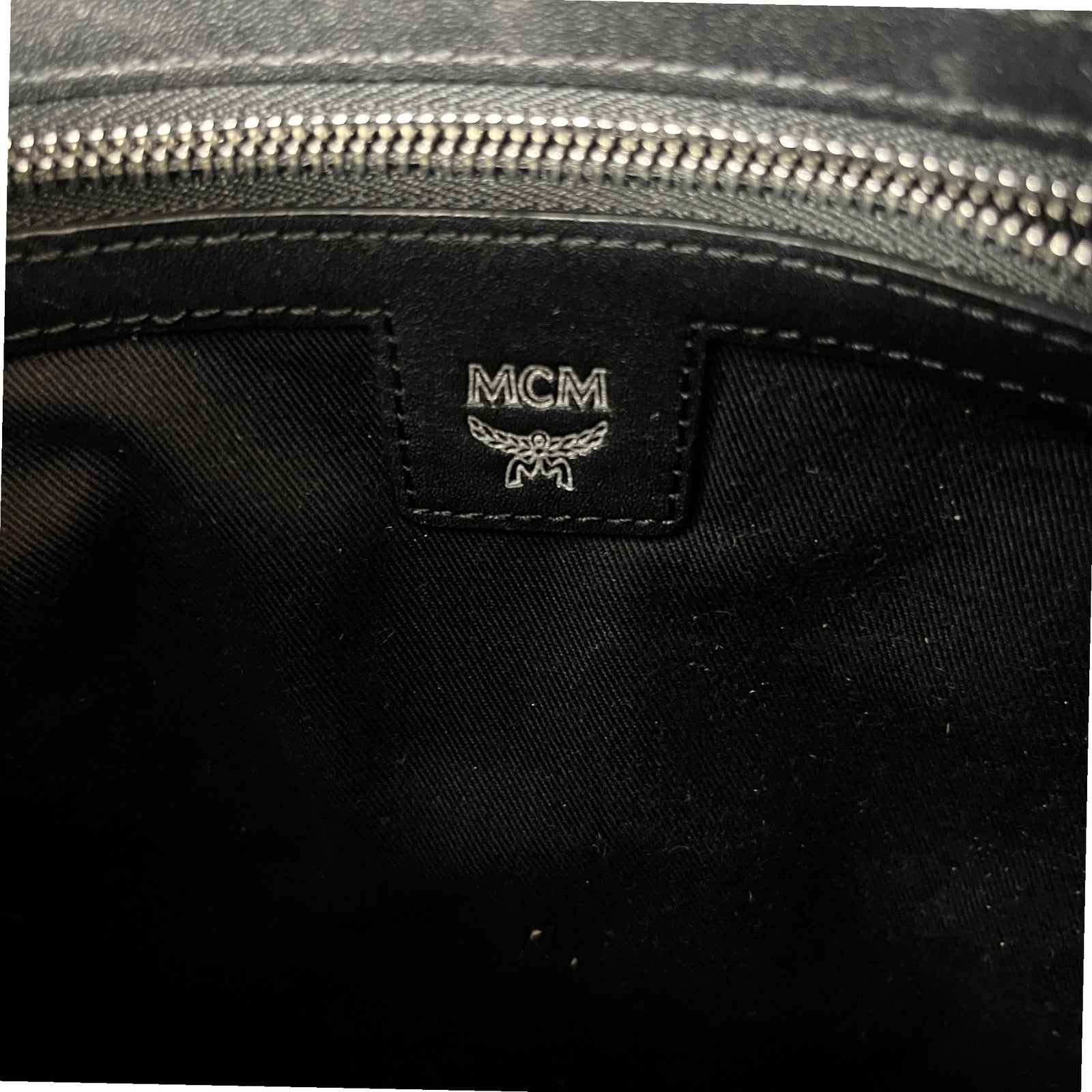 Men's Monogram Logo Messenger Bag Black - Photo 11