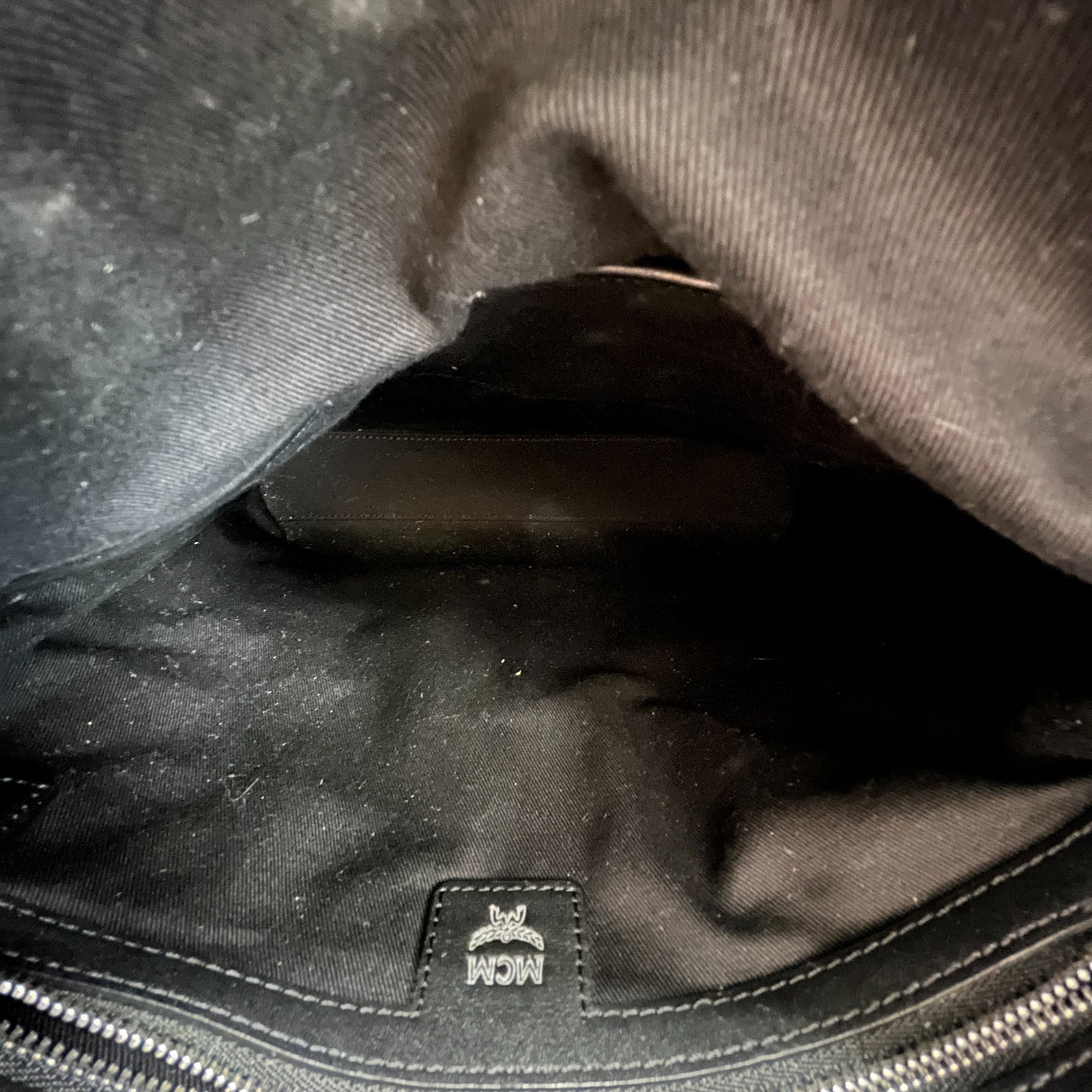 Men's Monogram Logo Messenger Bag Black - Photo 12
