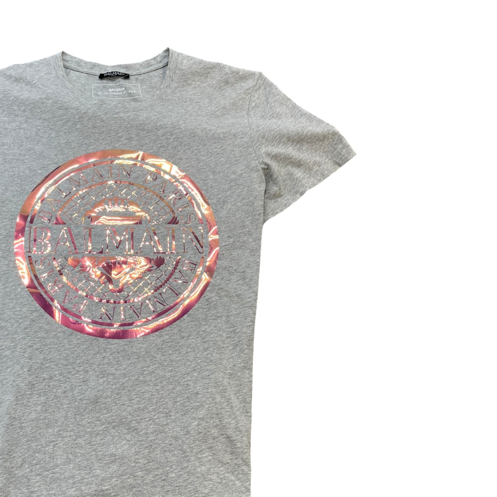 Men's Logo Print T-Shirt Grey Size L - Photo 3