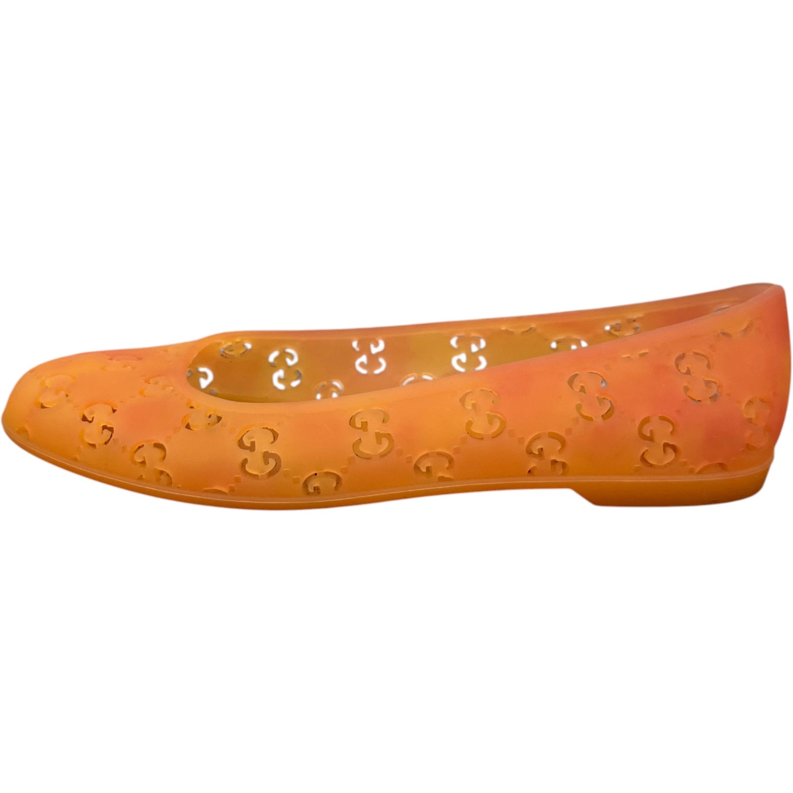 Women's GG Jelly Ballet Flats Sandals Orange Size UK 3 / EU 36 - Photo 5