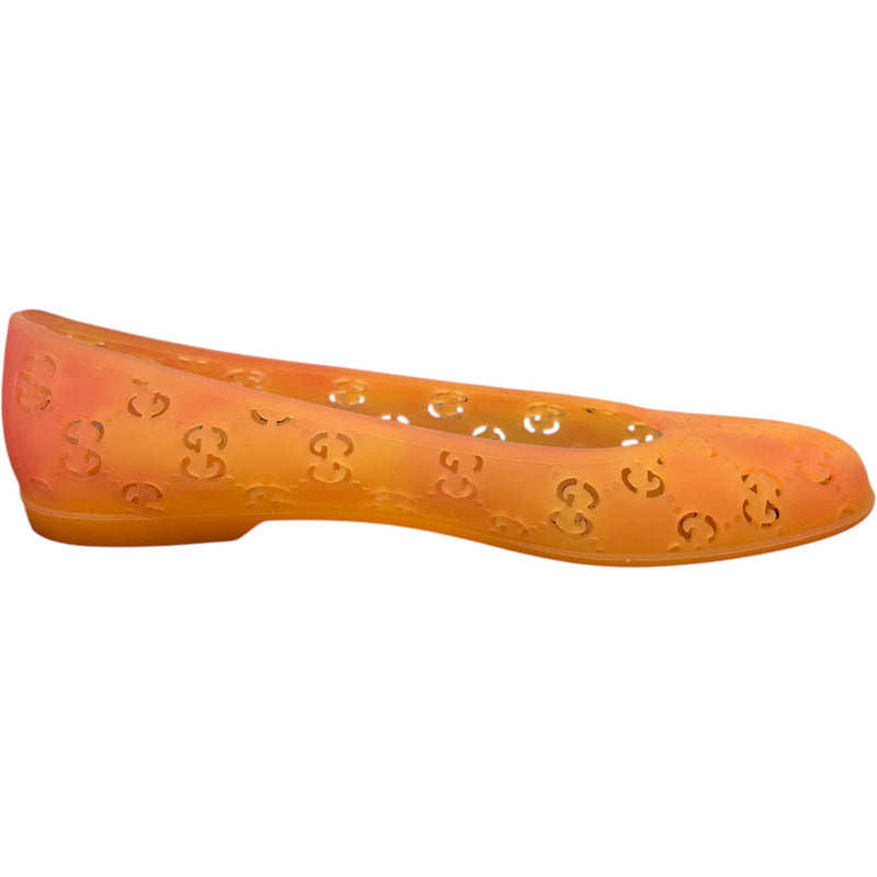 Women's GG Jelly Ballet Flats Sandals Orange Size UK 3 / EU 36