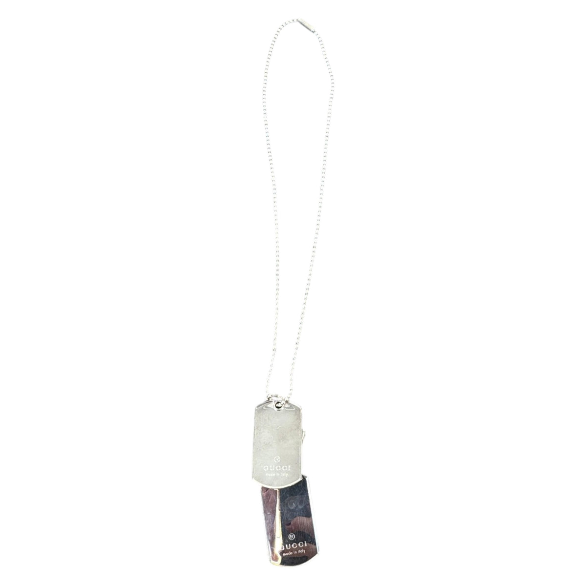 Men's Double Dog Tag Necklace Silver - Photo 1